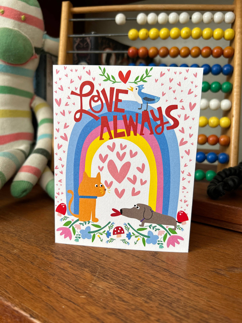 Love Always Love & Friendship Dog & Cat Greeting Card
