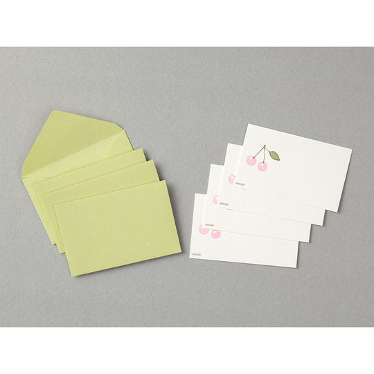 Midori Card Set <Business Card Size> Letterpress Cherry