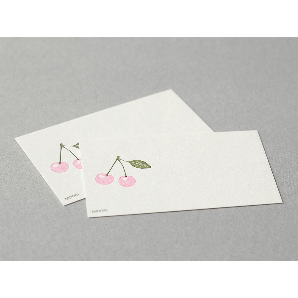 Midori Card Set <Business Card Size> Letterpress Cherry