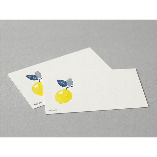 Midori Card Set <Business Card Size> Letterpress Lemon