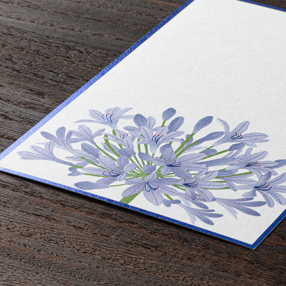 Postcard 732 Foil-Stamping Agapanthus