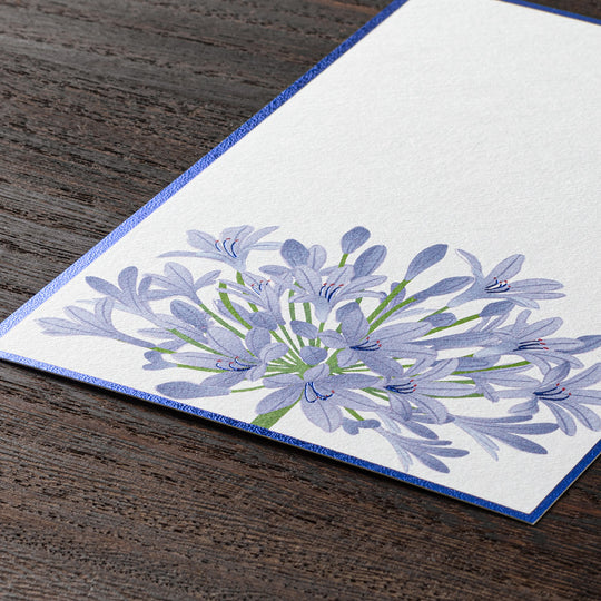 Postcard 732 Foil-Stamping Agapanthus