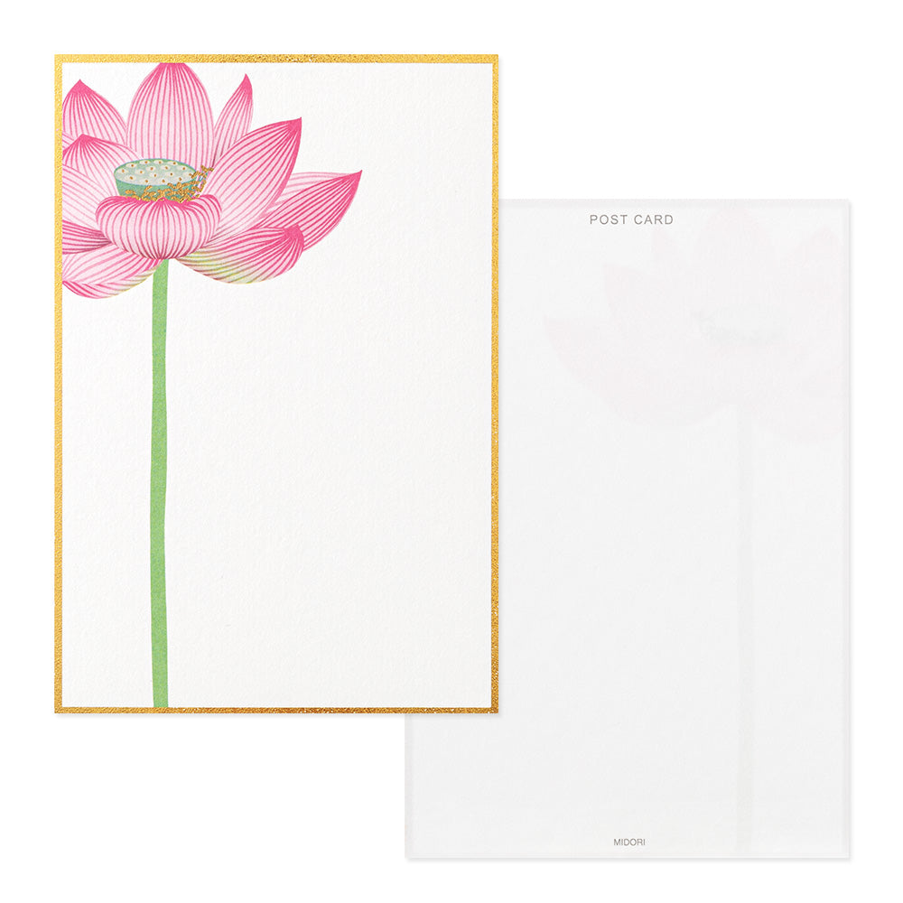 Postcard 734 Foil-Stamping Lotus