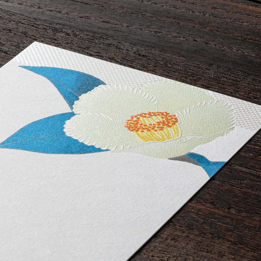 Postcard 735 Foil-Stamping Japanese Stewartia