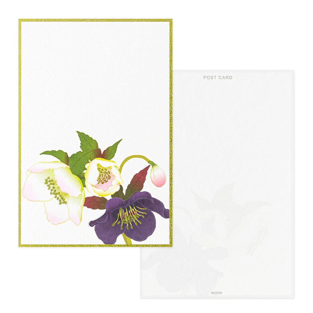 Postcard 752 Foil-Stampling Christmas Rose