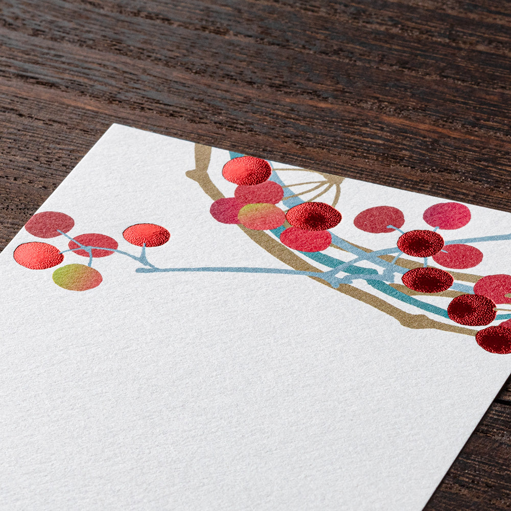 Message Letter Pad Foil-Stamping Smilax China Wreath