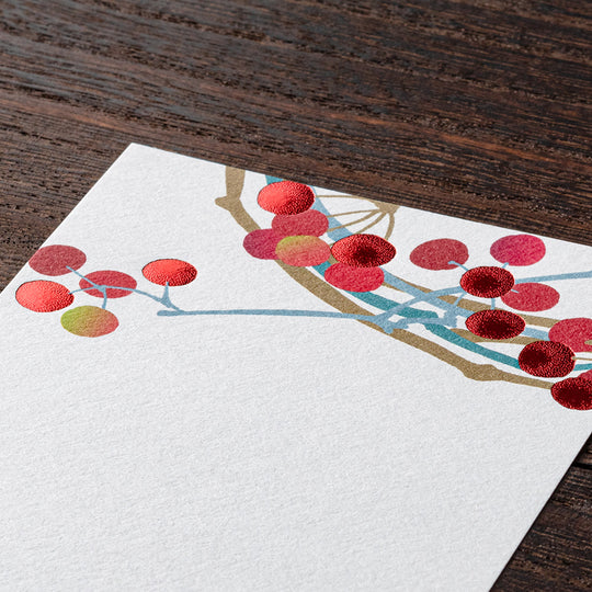 Message Letter Pad Foil-Stamping Smilax China Wreath