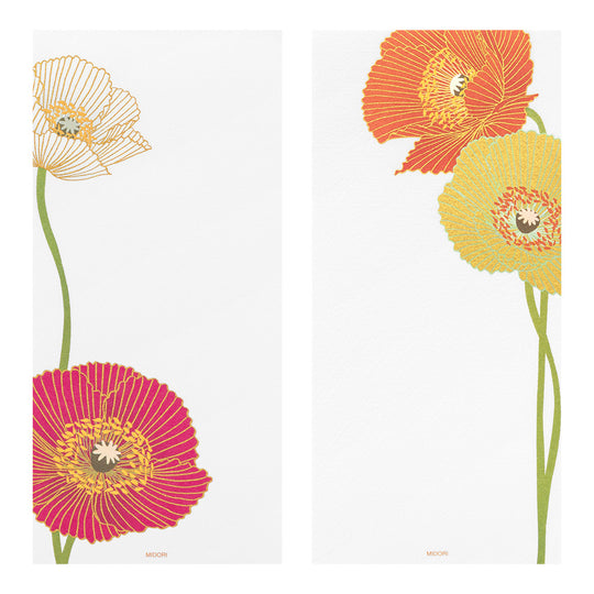 Message Letter Pad Silk-Printing Poppy S2