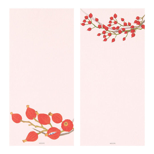 Message Letter Pad Four Designs Autumn Wreath