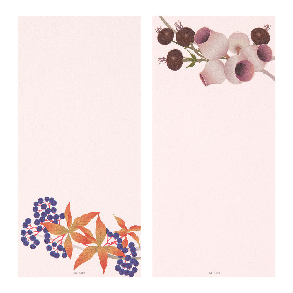 Message Letter Pad Four Designs Autumn Wreath