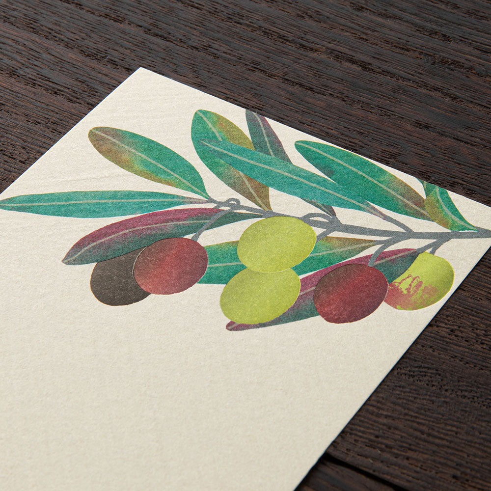 Message Letter Pad Foil-Stamping Olive