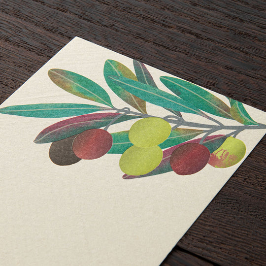 Message Letter Pad Foil-Stamping Olive