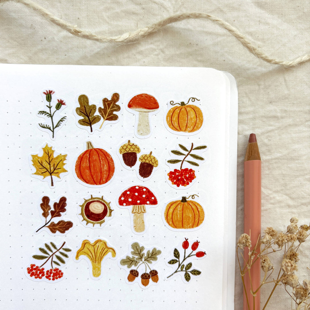Autumn Treasures - Sticker Sheet | Fall Planner Stickers