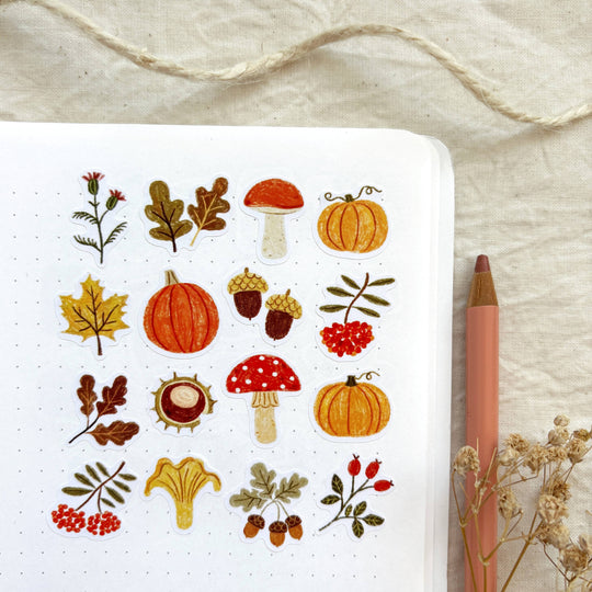 Autumn Treasures - Sticker Sheet | Fall Planner Stickers