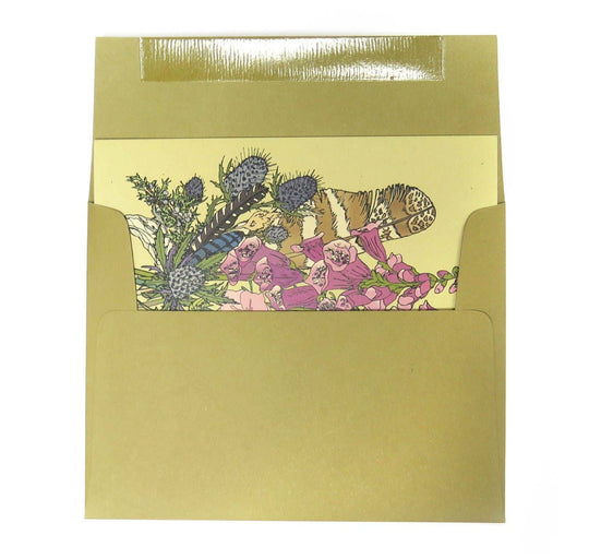 Foxglove and Feather Card