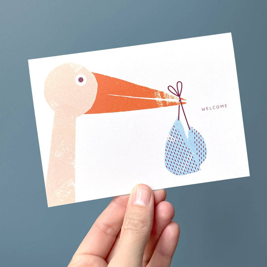 Greeting Card Stork