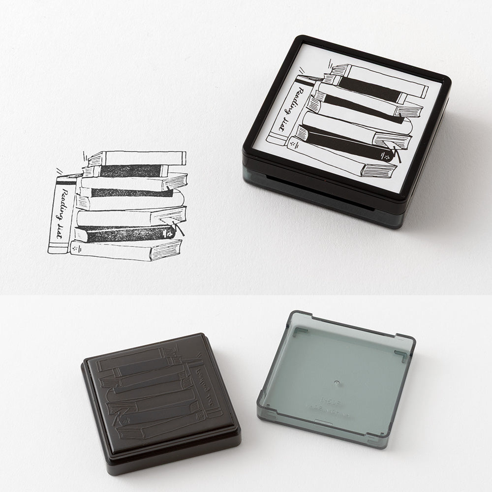 Midori Paintable Stamp Pre-inked- Reading List