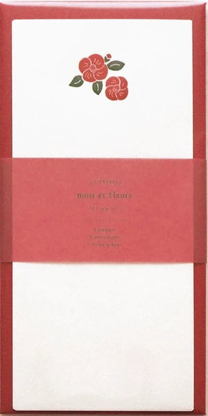 Matoka Mois Et Fleurs One-stroke Letterhead Letter Set Tsubaki