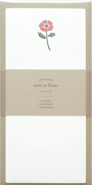 Matoka Mois Et Fleurs One-stroke Letterhead Letter Set Anemone