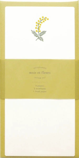 Matoka Mois Et Fleurs One-stroke Letterhead Letter Set Mimosa