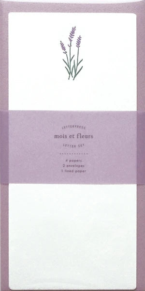 Matoka Mois Et Fleurs One-stroke Letterhead Letter Set Lavender