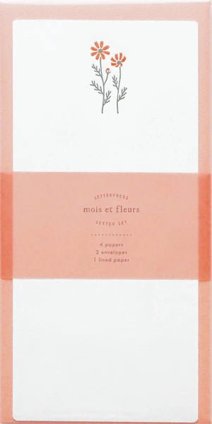 Matoka Mois Et Fleurs One-stroke Letterhead Letter Set Cosmos
