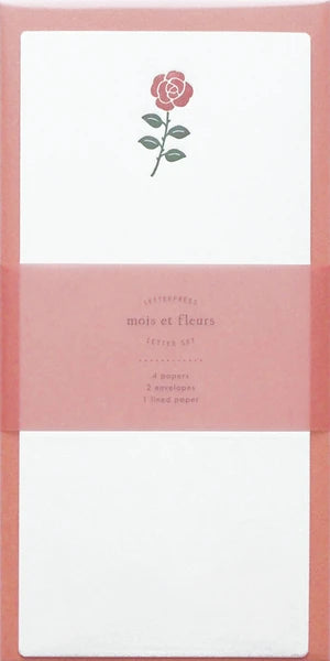 Matoka Mois Et Fleurs One-stroke Letterhead Letter Set Rose