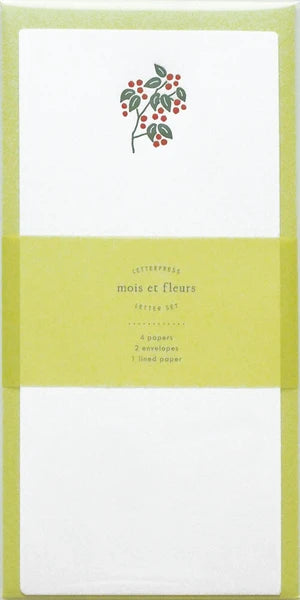 Matoka Mois Et Fleurs One-stroke Letterhead Letter Set Checkerberry