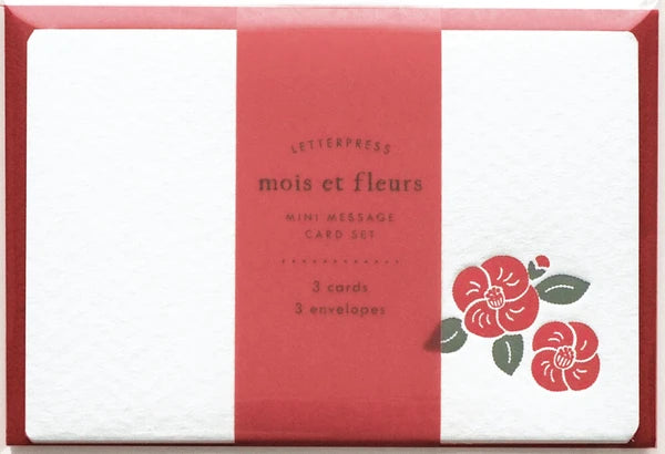 Matoka Greeting Card Fleur Mini Message Card Tsubaki