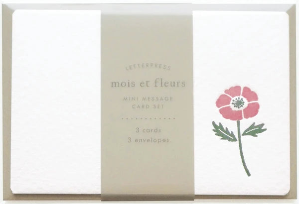 Matoka Greeting Card Fleur Mini Message Card Anemone