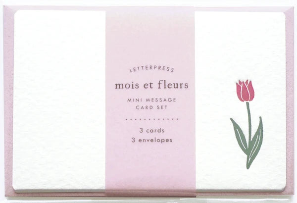 Matoka Greeting Card Fleur Mini Message Card Tulip