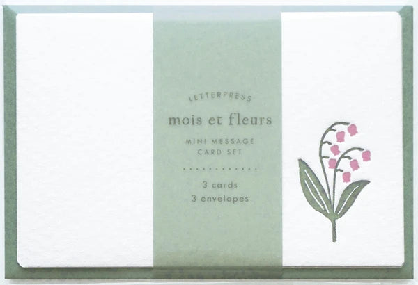 Matoka Greeting Card Fleur Mini Message Card Suzuran