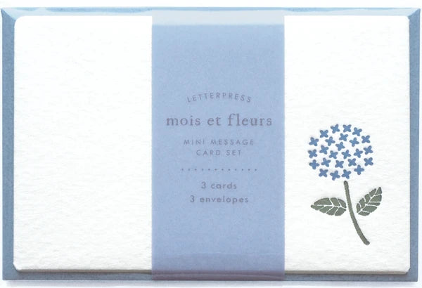 Matoka Greeting Card Fleur Mini Message Card Ajisai