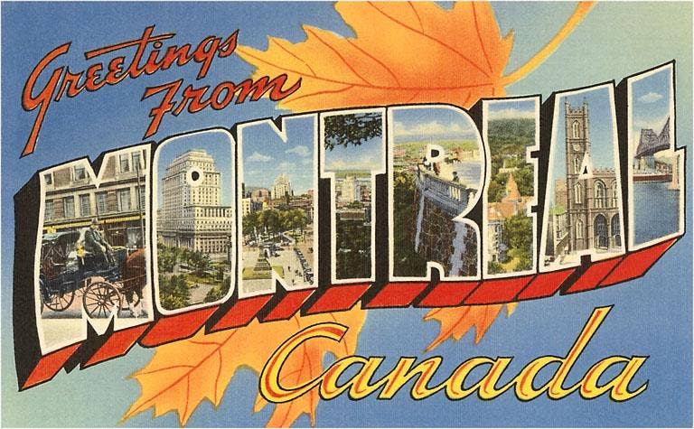 Postcard CN-71 Greetings from Montreal, Canada