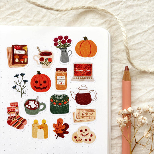 Cozy Halloween - Sticker Sheet | Autumn Seasonal Gift