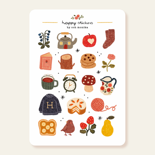 Comfort Things - Sticker Sheet | Hygge Lifestyle Gift