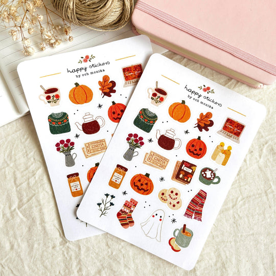 Cozy Halloween - Sticker Sheet | Autumn Seasonal Gift