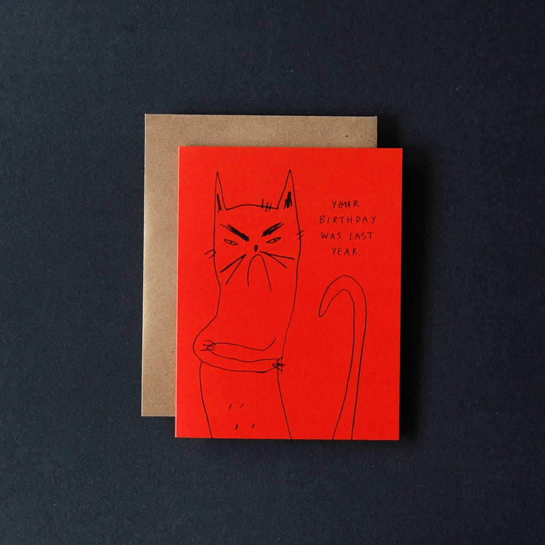 Bitter Kitty - Birthday Greeting Card