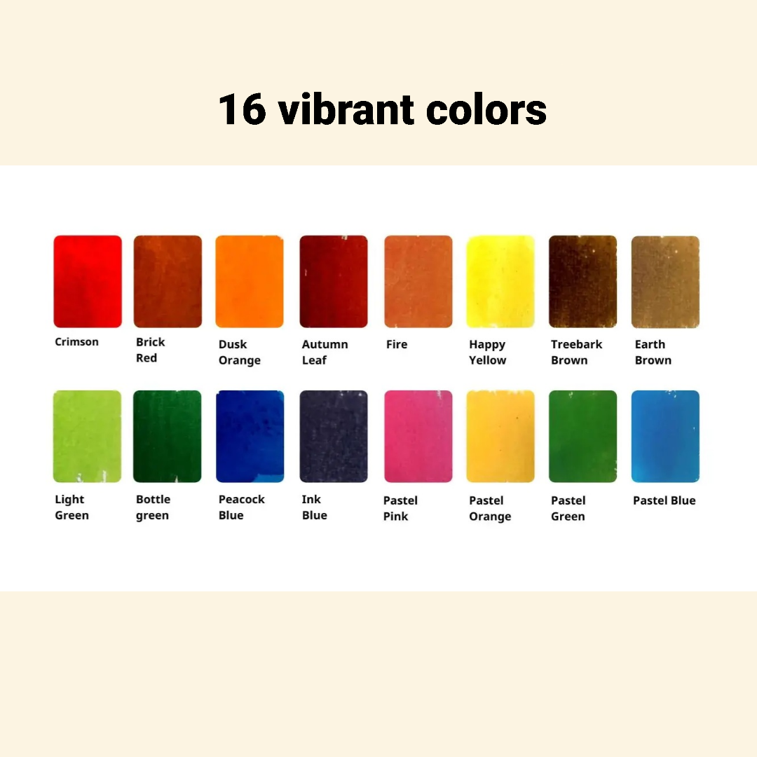 Viviva Colors Autumn/Fall Colorsheets - 16 Handmade Watercolors