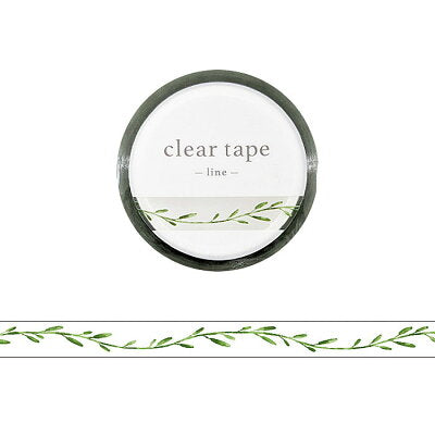 Mind Wave Washi Tape Line Clear 7mm Olive