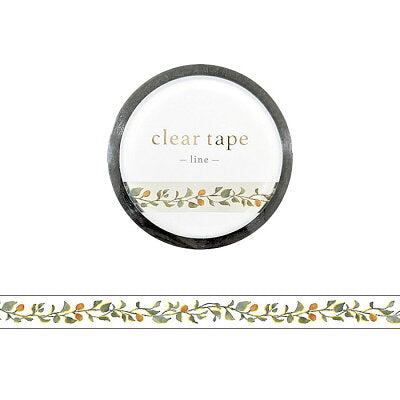 Mind Wave Washi Tape Line Foil Stamping Clear 7mm Botanical