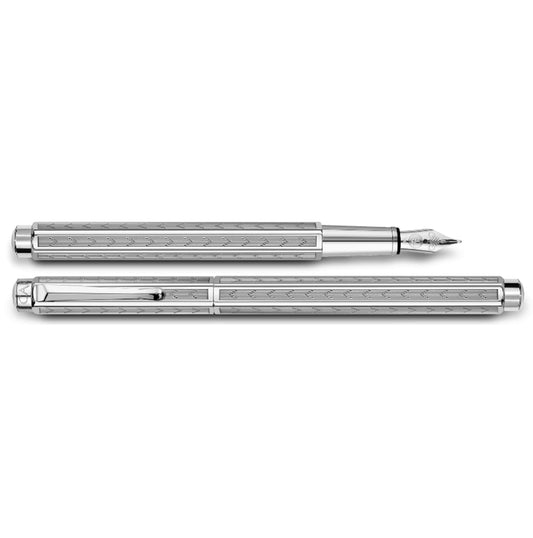 Caran d'Ache Platinum-Coated ECRIDOR™ CHEVRON Fountain Pen