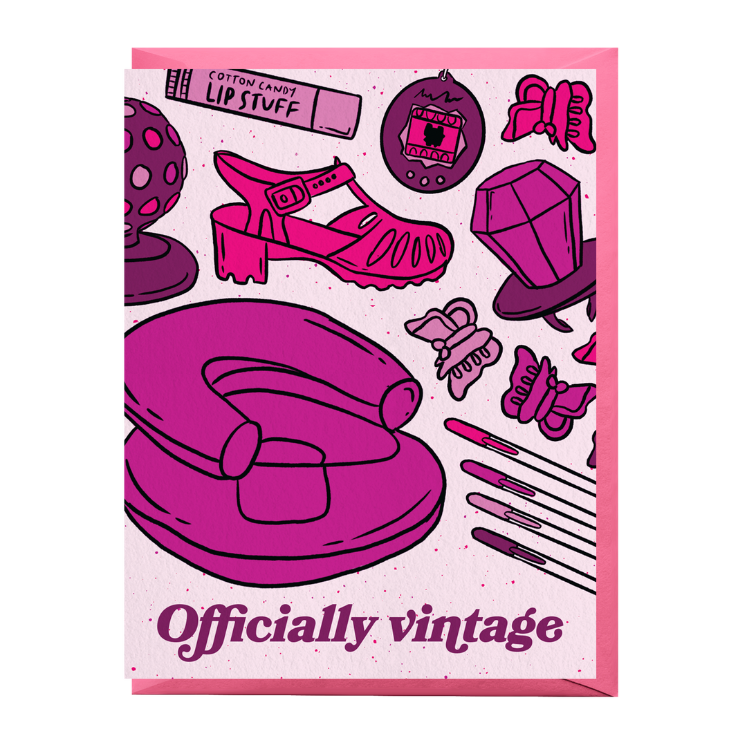 Officially Vintage 90s Card: Clear sleeve