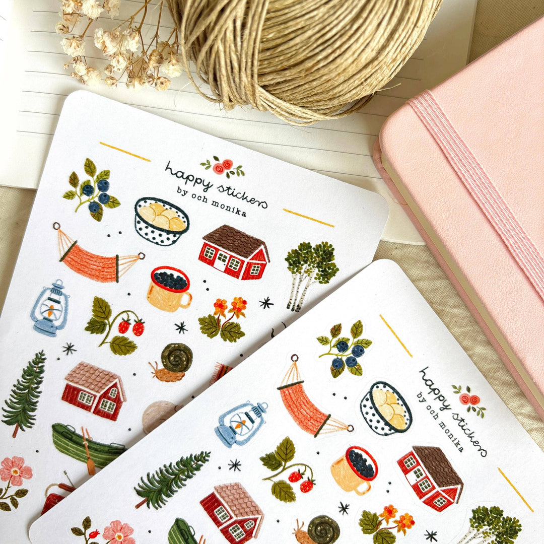 Summer Cottage - Planner &amp; Journal Stickers | A6 Matte Paper