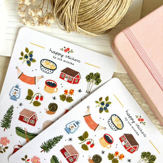 Summer Cottage - Planner &amp; Journal Stickers | A6 Matte Paper