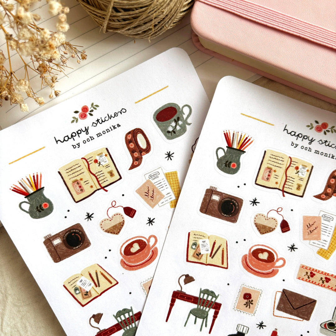 Cozy Journaling - Planner &amp; Journal Stickers |A6 Matte Paper