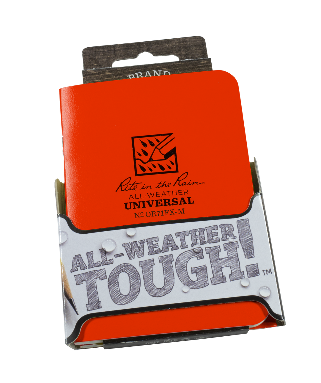 Rite in the Rain Notebook, 3.25" x 4.625" Orange Cover 3 PK