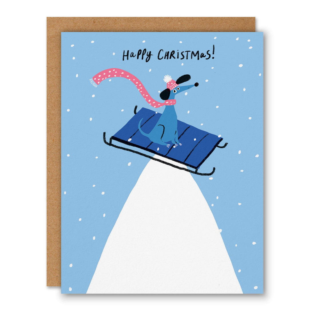 Dog Sled - Holiday Greeting Card