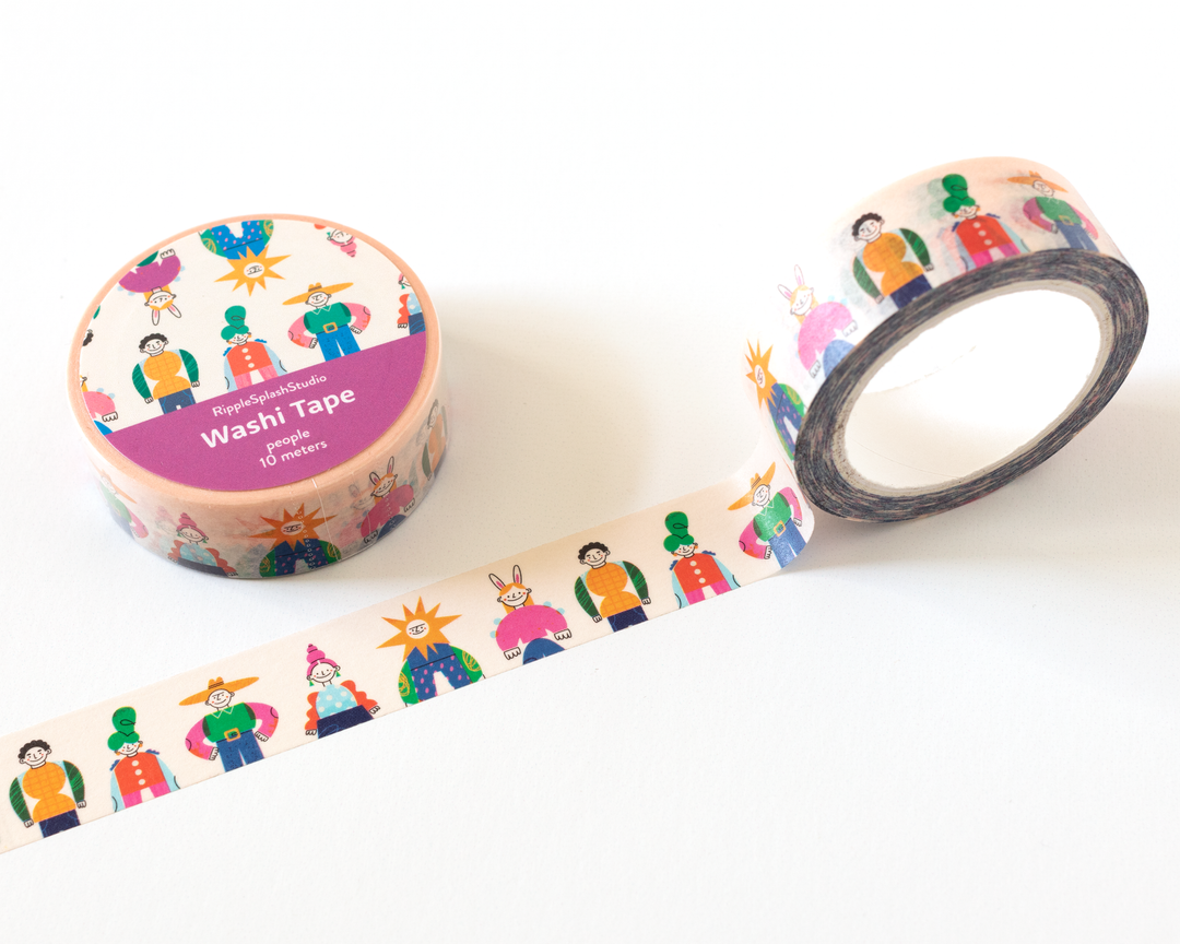 Whimsical People Washi Tape