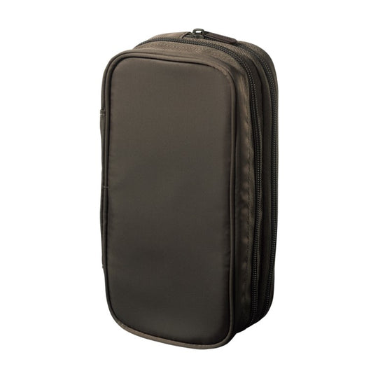 Lihit Lab Xcoa Double Pen Case  - Brown